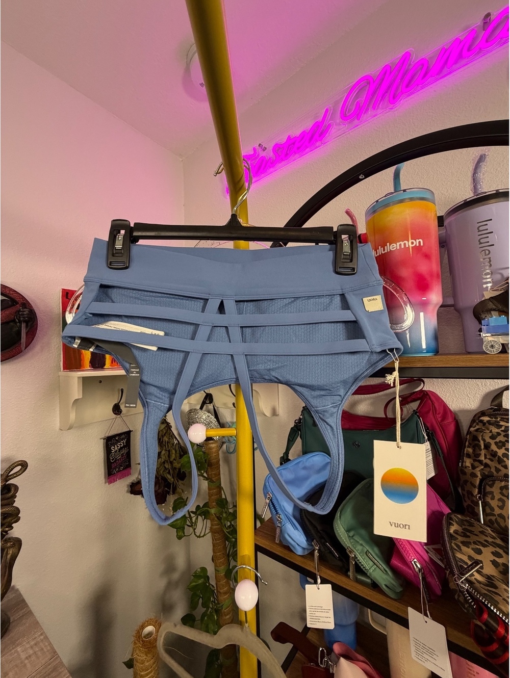 Vuori Yosomite Longline Bra in Light French Blue, Size M NWT